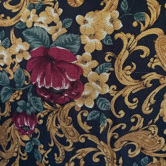 *VINTAGE* 90s cropped bomber jacket in gorgeous grannycore print - Picture 5 of 9